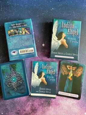 Indigo angel oracle cards   with book Doreen Virtue